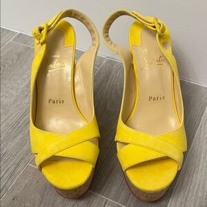 Christian Louboutin Yellow Platform Sandals